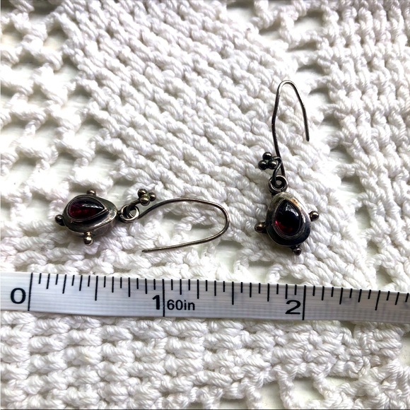 Bronze Garnet Earrings and Bracelets Set - Picture 6 of 7